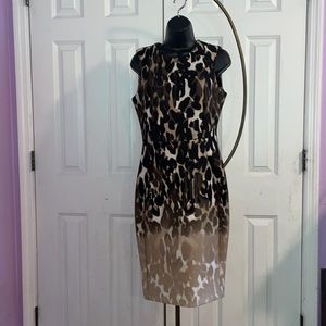 Calvin Klein Ombre Leopard Print Dress- Size 6